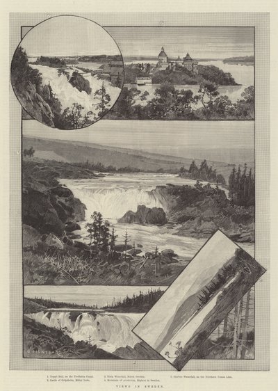 Vistas en Suecia de Charles Auguste Loye